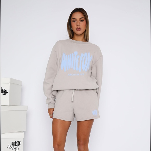 White Fox Boutique Archive 6.0 Lounge Shorts Dove - Picture 2 of 9